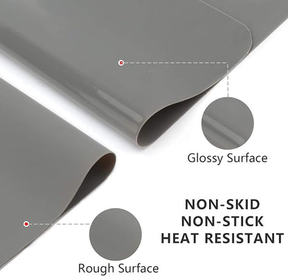 Gartful 3Pack Silicone Sheet for Crafts, Resin Jewelry Casting Molds Mat, Food Grade Silicone Placemat, Multipurpose Table Protector, Nonstick Nonskid Heat-Resistant, Black&Gray&Beige (15.7x11.8inch)