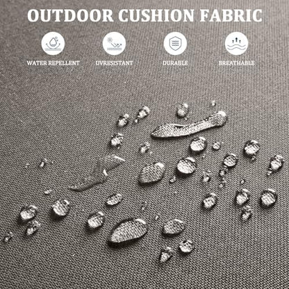 Luxury Swivel Rocker Chairs Fire Pit Set with 6" Thick Cushion 7 piece Wicker Outdoor Patio Chair with Sofa and Ottoman,Comfortable High Back Outdoor Patio Furniture Set - Gray | Gray