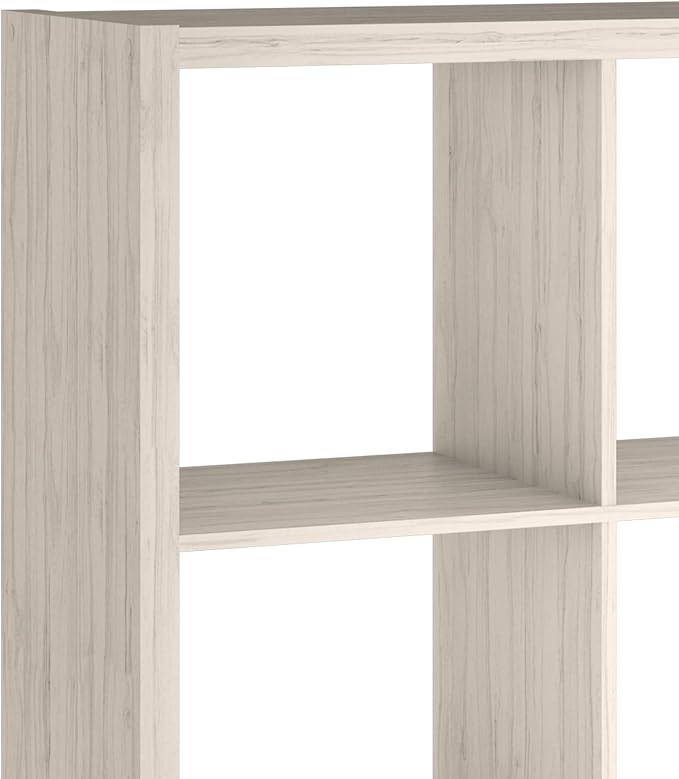 ClosetMaid 4589 Decorative Open Back 9-Cube Storage Organizer, Bleached Walnut