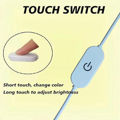 mcwdoit ech, Half Moon Desk Lamp for Lash Eyelash Extensions, Manicure, Tattoo, Eyebrows, Adjustable Brightness 3 Color Temperature 3000k‑6500k