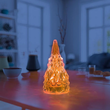 Iceberg Shape Crystal Lamp Table Night Light, Amber Yellow White 3 Colors Touch Control USB Rechargeable Small Bedside Lights Lovely Gifts for Home Bedroom Decor