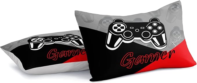 Gaming Comforter for Boys Teen Game Contoller Bedding Set for Kids Down Alternative Comforter for All Season Gamer Home Decor for Comforter Set Full,1 Comforter with 2 Pillowcases