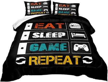Gaming Comforter for Boys Teen,Game Contoller Bedding Set for Boys Kids,Down Alternative Comforter for All Season,Gamer Home Decor for Boys Comforter Set (Comforter-Game33, Twin)