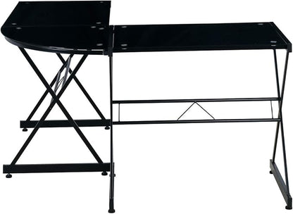 NicBex Laik-DW-00047-DX Desks, 51" W x 51" D x 29" H, Black
