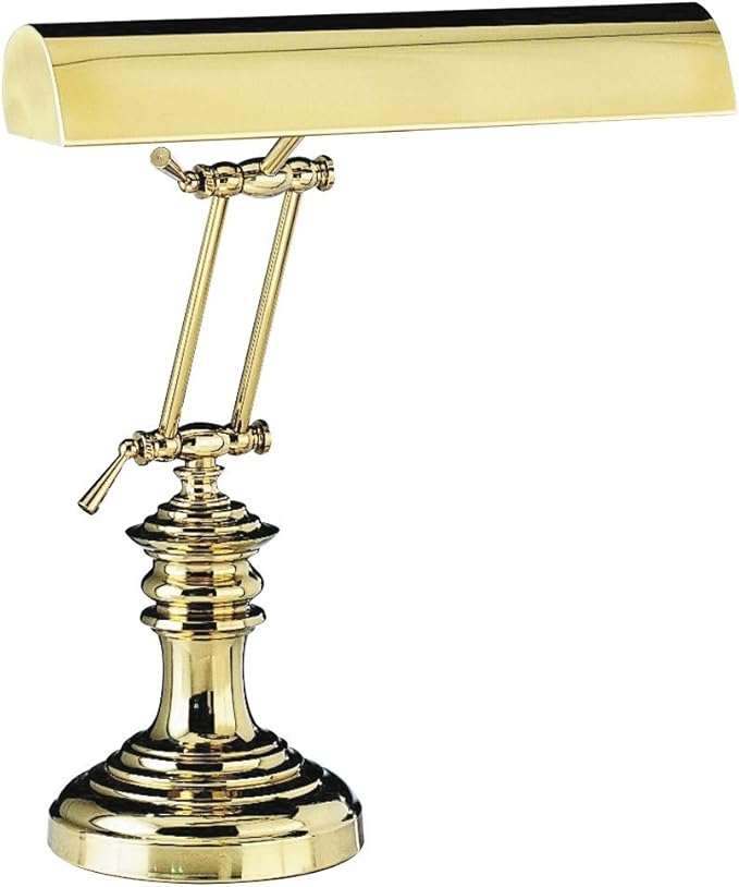 House of Troy P14-204 16-Inch Portable Desk/Piano Lamp, Polished Brass