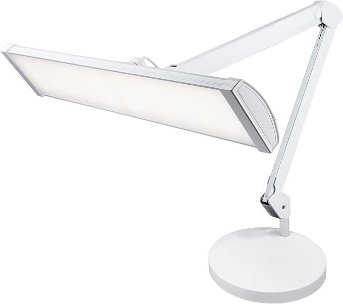 Neatfi 3,500 Lumens Ultra Task Lamp, 26 Inches Metal Lamp, Dimmable, 45W Super Bright LED Desk Lamp, 270 Pcs SMD LEDs (Non-CCT with Base, White)