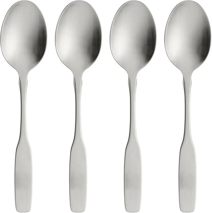 Oneida Paul Revere Dinner Spoons Silverware Set for 4, Flatware | 18/10 stainless steel, satin finish | 6.8 inch length | great for soup or everyday dining, cutlery set, utensil set