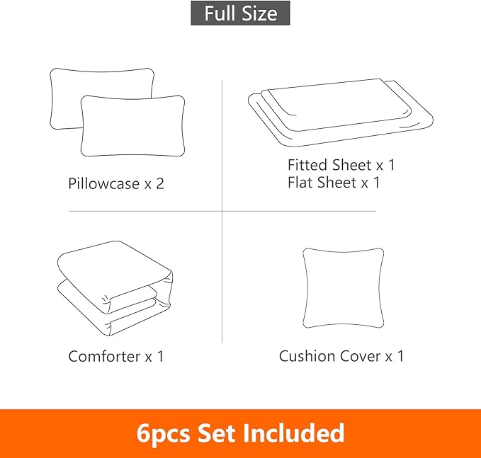 6 Pieces Gaming Bedding Set Full Size for Boys Gamer Comforter Set for Boys Girls Kids Teens 6 Piece Bed in A Bag Video Game Bedding for Gamer Room Decorative Full08