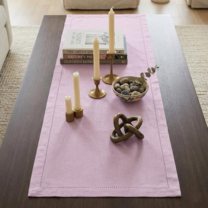 Urban Villa Table Runner Cotton Heavier Quality 14x72 Pink