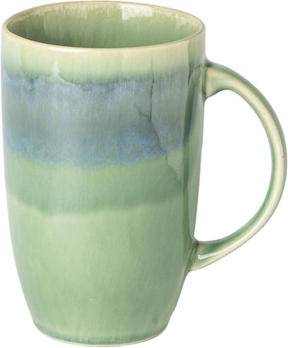 22oz Oversized Heavyweight Ceramic Coffee Mug, Large (Green) | 22oz Extra Large, Oversized Heavyweight Ceramic, Reactive Glaze, Microwave & Dishwasher Safe, Prop 65 Compliant, Gift Box