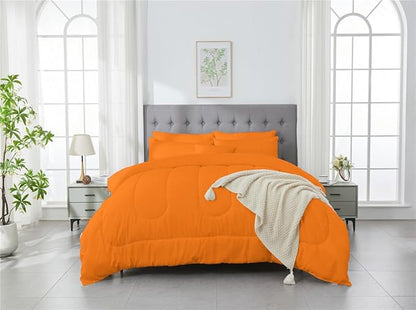 3 Piece Solid Color All Season Bedding Comforter Set Microfiber Soft Lightweight Bedding Set for Kids Teens Adults Room Decor with 1 Comforter and 2 Pillowcases Twin