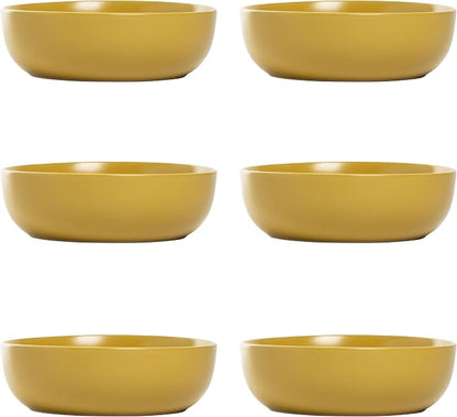 10 Strawberry Street Wazee Matte Coupe Dinnerware, Bowl, Yellow, Set of 6