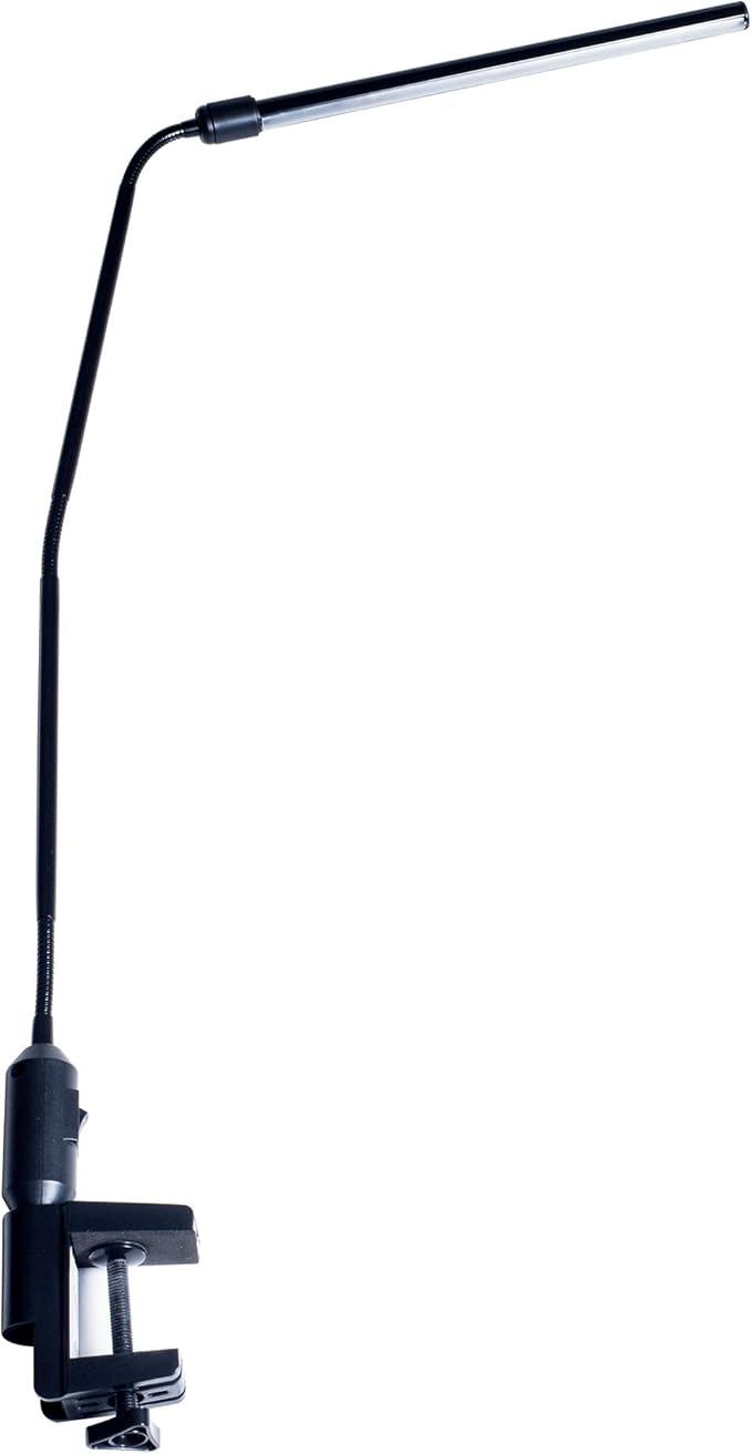 Lavish Home 72-L092-B Desk Lamp with Clamp-Modern Contemporary LED Clip on Light for Table-Home Office or Dorm Room Accessories, 41", Black