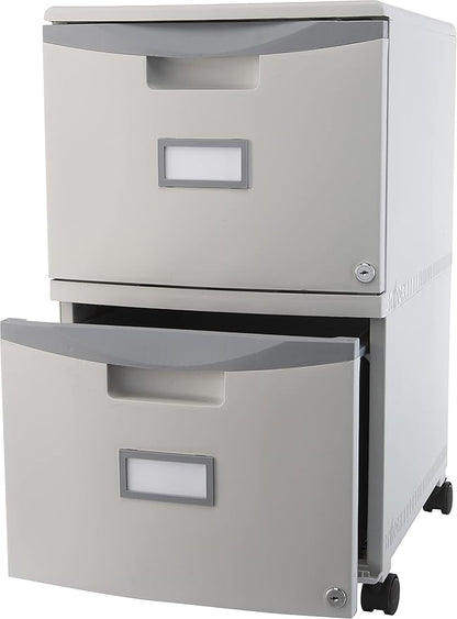 Storex 61311A01C File Cabinet, 1-Pack, Gray/Black