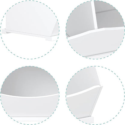 UTEX Toy Storage Organizer,Stackable Kids Toy Storage Cubby with 3 Bins,Toy Boxes and Storage for Playroom,Bedroom,Nursery School,White