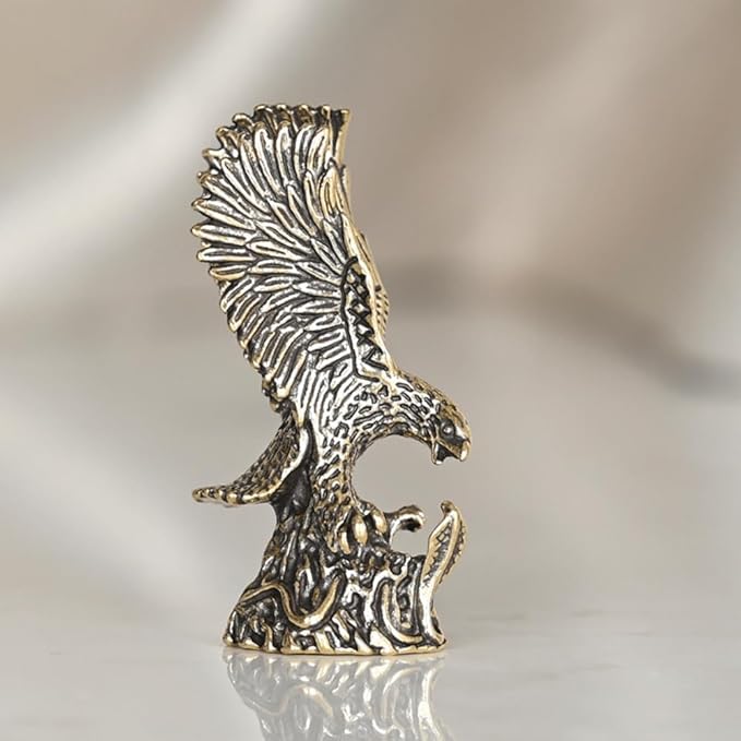 Vintage Solid Brass Eagle Figurine - Majestic Desk Decor for Collectors - Perfect Home or Office Accent(Eagle)