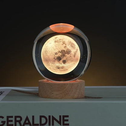 Large Crystal Ball 3D Moon Lamp Balkwan, Crystal Lamp 16 Color Changing Night Light with Remote Control for Bedroom Decor, Birthday Gift for Teens Boys and Girls, Moon Model