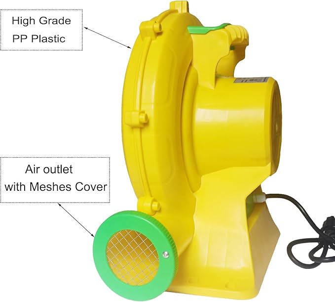 Air Blower 750 Watts, Bounce House Blower for inflatables Jump House, Inflatable Castle and Jump Slides, Efficient and Convenient Commercial Inflatable Blower for Bounce House (Style C-750W)
