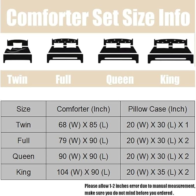 kxry Green Flower Comforter Sets Bedding Sets King Size Comforter Set for Girls Women Kids 1 Comforter + 2 Pillow Case