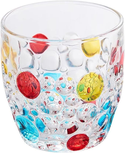 drinking glassware 10.5oz Drinking Glasses Handmade Multicolor Glassware(Multi-colored)