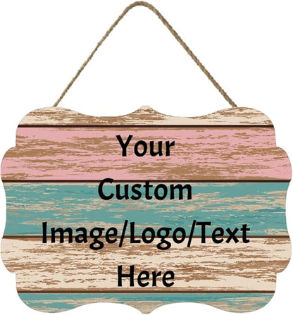Personalized Custom Wooden Signs with Any Text Name for Home Door Man Cave Bar Family Farmhouse Decorative Home Kitchen Rustic Wall Decor