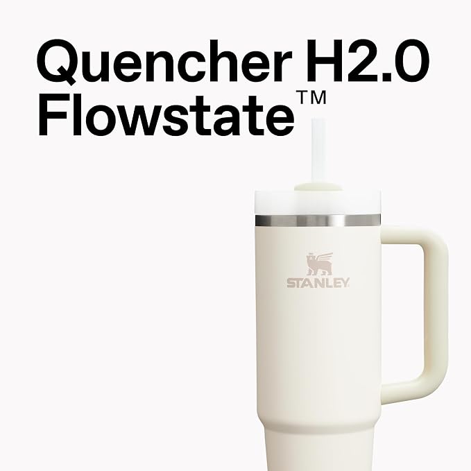 STANLEY Quencher H2.0 Flow State Tumbler, 30 oz, Toast | Handle and Straw | 3-Position Lid | Cup Holder Compatible for Travel | Insulated Stainless Steel Cup | BPA-Free