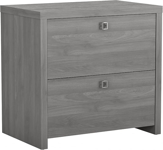 Office by kathy ireland Echo 2-Drawer Lateral File Cabinet, Letter/Legal, Modern Gray, 32-inch (KI60402-03)