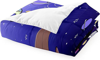 Black Girl Full Size Comforter Set for Girls, African American Girls Bedding Sets Full Girls Bedroom Decor Purple Princess Bed Set Kids Comforter Sets with 1 Comforter +2 Pillowcase