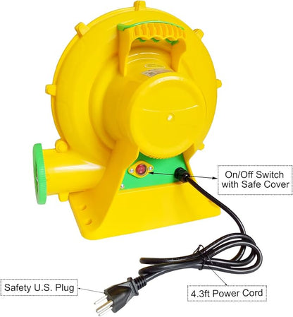 Air Blower 550 Watts, Bounce House Blower for inflatables Jump House, Inflatable Castle and Jump Slides, Efficient and Convenient Commercial Inflatable Blower for Bounce House (Style B-550W)