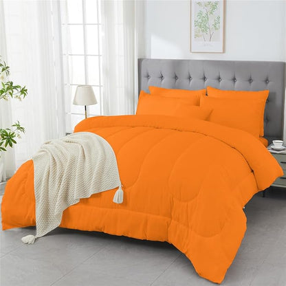 3 Piece Solid Color All Season Bedding Comforter Set Microfiber Soft Lightweight Bedding Set for Kids Teens Adults Room Decor with 1 Comforter and 2 Pillowcases Twin