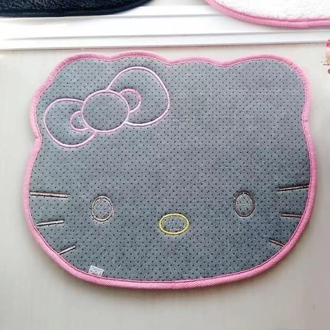 Area Rugs Kawaii Carpet Super Soft Area Rugs Cute Cartoon Kitten Face Pattern Bedroom Mats，Luxury Shaggy High Absorbent and Anti Slip