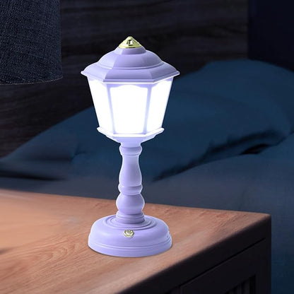 Mini Desk lamp Vintage, LED Desk Lamp Dimmable Table Lamp Reading Lamp with USB Charging Port, Sensitive Control, Eye-Caring Office Lamp,Very beautiful decorative desk lamp (Purple)