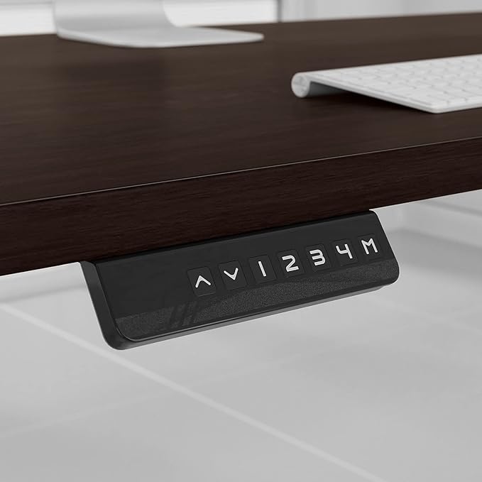 Bush Business Furniture Move 60 27-48-Inch Adjustable Desk, Black Walnut/Cool Gray Metallic (M6S6030BWSK)