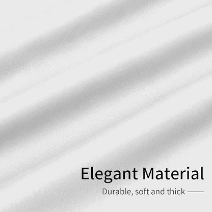 Easy-Going Curtains for Bedroom, Solid Thermal Insulated Grommet and Noise Reduction Window Drapes, Room Curtains for Living Room, 2 Panels (34x54 in, White)