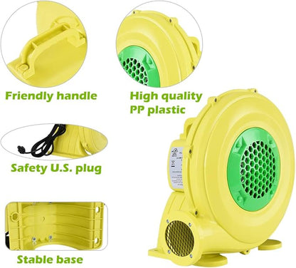 480W Air Blower, Pump Fan Commercial Inflatable Bouncer Blower, Perfect for Inflatable Water Bounce House, Jumper, Bouncy Castle (480 Watt 0.64HP)