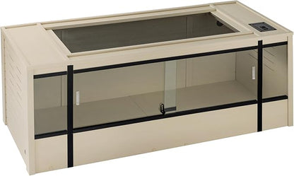 New Age Pet ECOFLEX 60-Inch Mojave Reptile Lounge in Maple- Durable, Moisture-Resistant Wood Plastic Composite Habitat with Vented Side Panels, Removable Sliding Glass Doors & Lock