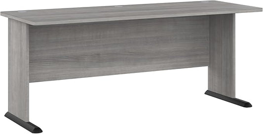 Bush Business Furniture Studio A 72W Computer Desk in Platinum Gray, 6 Foot Gaming and Work Table for Home or Professional Office