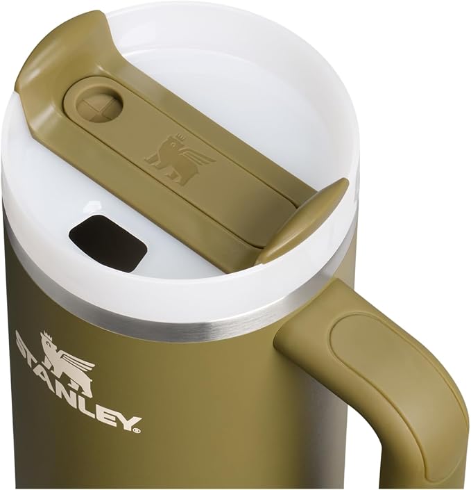 STANLEY Quencher H2.0 Flow State Tumbler, 30 oz, Thyme | Handle and Straw | 3-Position Lid | Cup Holder Compatible for Travel | Insulated Stainless Steel Cup | BPA-Free