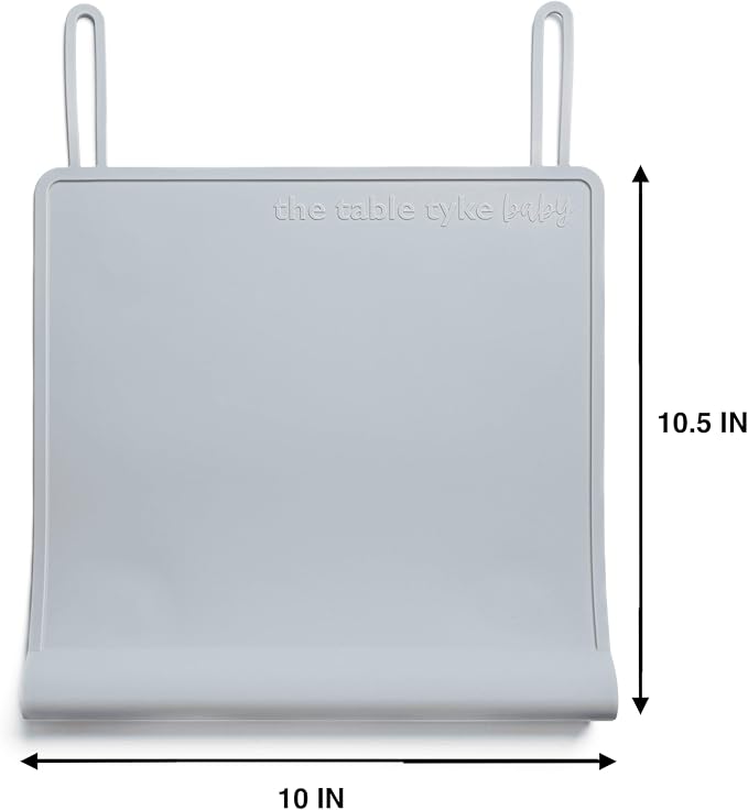 Silicone Placemat with Table Edge Bumper for Baby Toddler Suction Cup Safety Mat (Slate Grey)