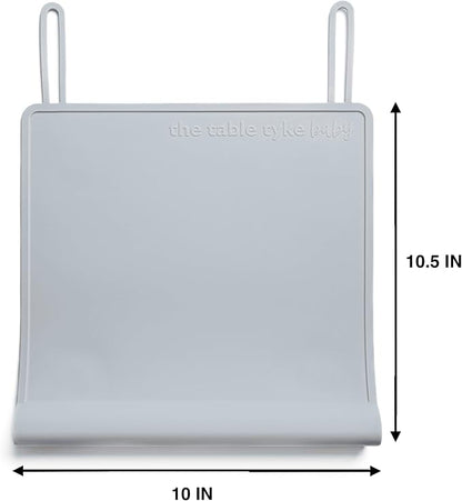 Silicone Placemat with Table Edge Bumper for Baby Toddler Suction Cup Safety Mat (Slate Grey)