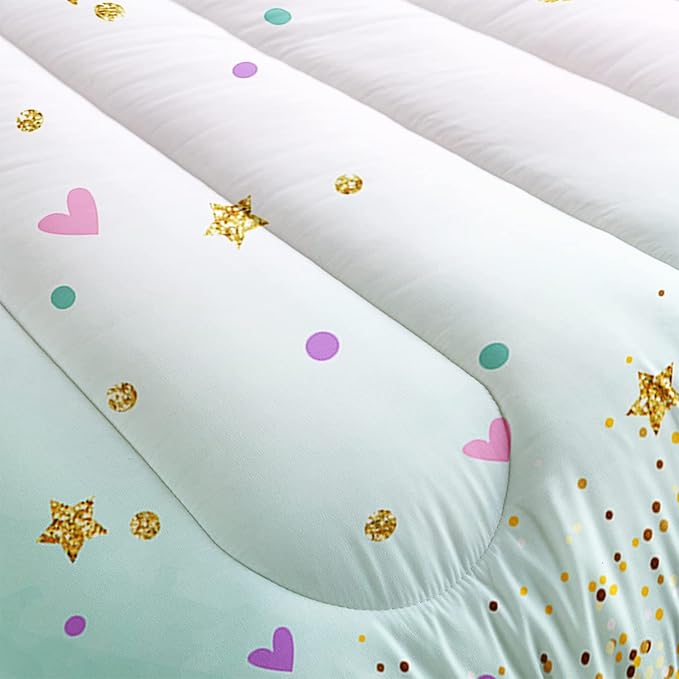 CVHOUSE Butterfly Bedding Set,Butterfly Comforter Full,Butterfly Comforter Set for Girls Kids Teens,Butterflies Quilt Set with 1 Comforter and 2 Pillow Cases- 3 Piece