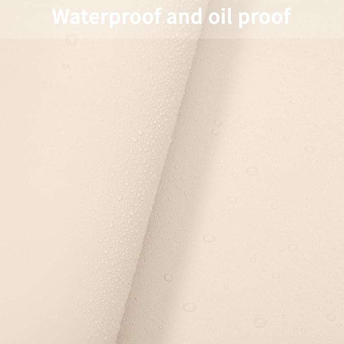 Leather Table Cover,1.8mm Thick,42x72 Inch Table Protector,Table Protector for Dining Room Table,Dining Room Table Protector Pad.(Off White+Light Gray,42x72)