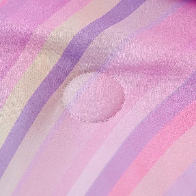Girls Pink Comforter King,Pink Bedding Set for Girls,Tie Dye Comforter Set,Kids Comforter Set for Girls,Blue Pink Teen Comforter King with 2 Pink Pillowcases,Rainbow Comforter Set