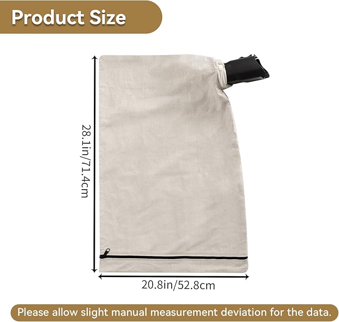 127-7040 Leaf Blower Vacuum Bag Compatible with Toro 51574 51592 51593 51602 51609 51581 51558 - Metal Bottom Zip Debris Collection Vac Bag Replaces 137-2336 108-8994 - 1 Pack