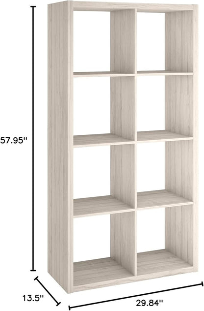 ClosetMaid 4584 Decorative Open Back 8-Cube Storage Organizer, Bleached Walnut