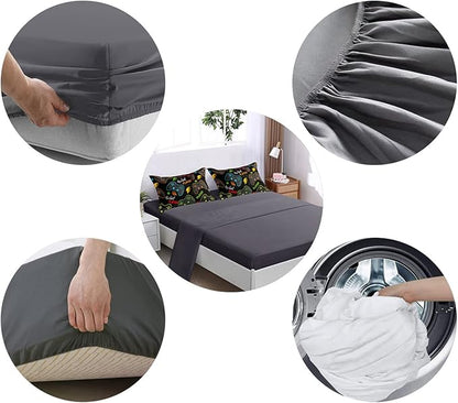 5 pieces Gamer Comforter Set for Boys Gaming bedding set Twin Size,Video Game Controller Comforter for Boys Kids Adult 3D Gamepad Microfiber Bed in A Bag Sets3011,Twin