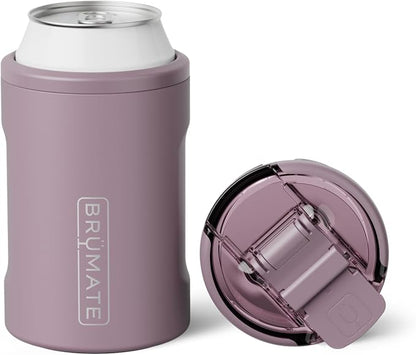 BrüMate Hopsulator Duo 2-in-1 Can Cooler Insulated for Cans + 100% Leak Proof Tumbler with Lid | Can Insulated for Hard Seltzer, Beer, Soda and Energy Drinks