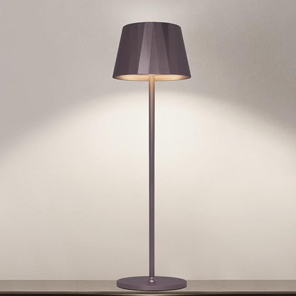 Modern LED Cordless Table Lamp,5200mAh Rechargeable Desk Lamp with Stepless Dimming, Touch Waterproof Night Light for Bedroom Outdoor Bar RV Kitchen (Purplish-Brown, 3000K, Warm White)