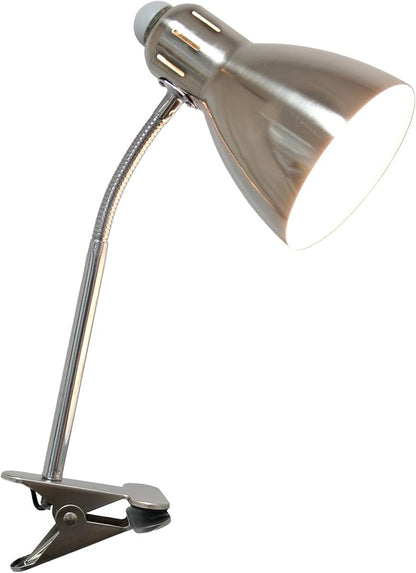 Simple Designs LD2016-BSN Adjustable Clip Light Desk Lamp, Brushed Nickel (Pack of 6)