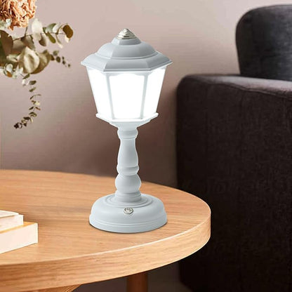 Mini Desk lamp Vintage, LED Desk Lamp Dimmable Table Lamp Reading Lamp with USB Charging Port, Sensitive Control, Eye-Caring Office Lamp,Very Beautiful Decorative Desk lamp (White)